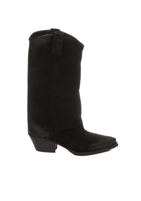 stivale texano camoscio nero UP44 | DX909INGR-NERO