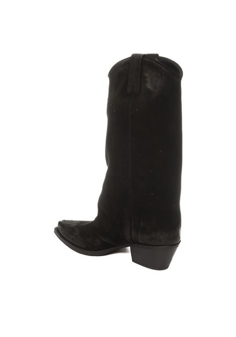 stivale texano camoscio nero UP44 | DX909INGR-NERO
