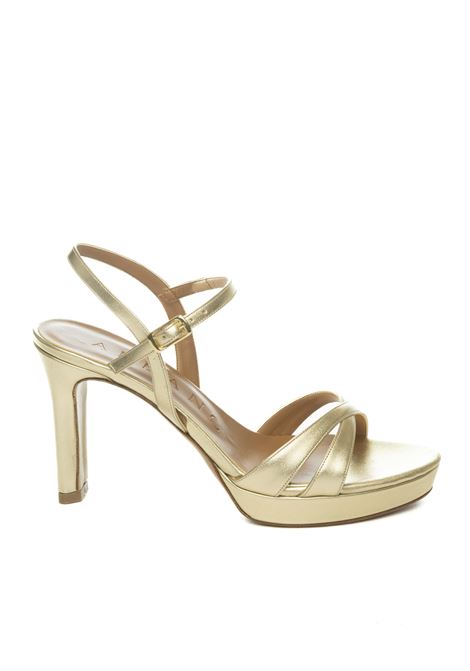 Black patend sandal ALBANO | 311MET-PLATINO