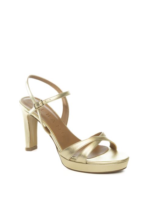 Black patend sandal ALBANO | 311MET-PLATINO
