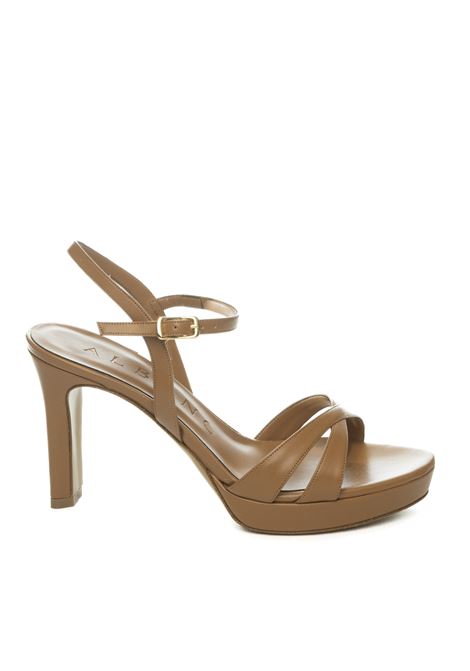 Black patend sandal ALBANO | 311SOFT-CUOIO