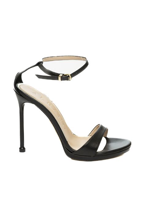 Black leather sandal ALBANO | 5300SOFT-NERO