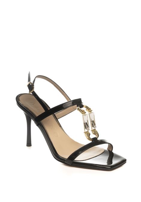 Black 5376 sandal ALBANO | 5376VERN-NERO