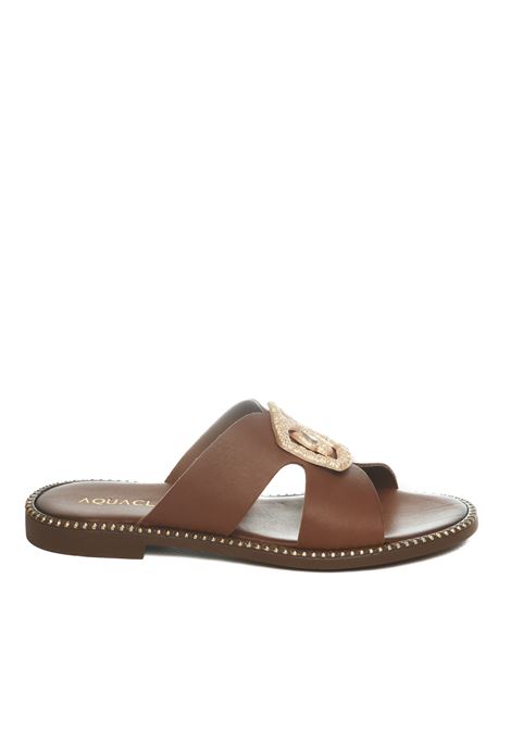 Sandalo pelle cuoio AQUACLARA | KUKVIT-MORO