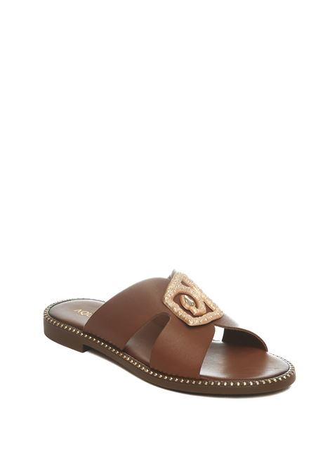 Sandalo pelle cuoio AQUACLARA | KUKVIT-MORO