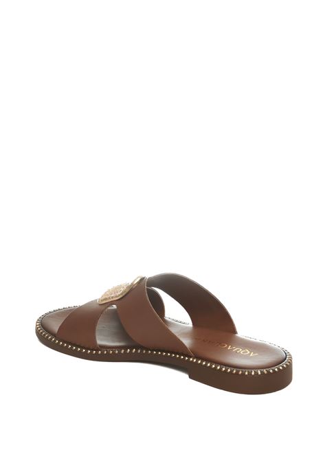 Sandalo pelle cuoio AQUACLARA | KUKVIT-MORO