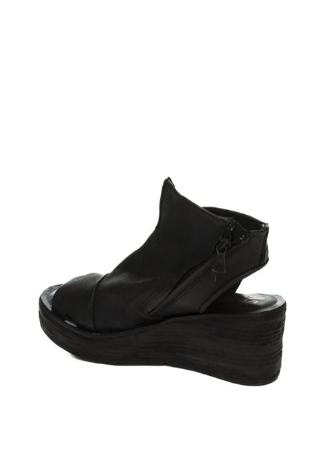 sandalo pelle nero AS98 | 528091PELLE-NERO