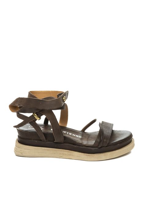 Sandalo pelle marrone AS98 | A15006PELLE-FONDENTE