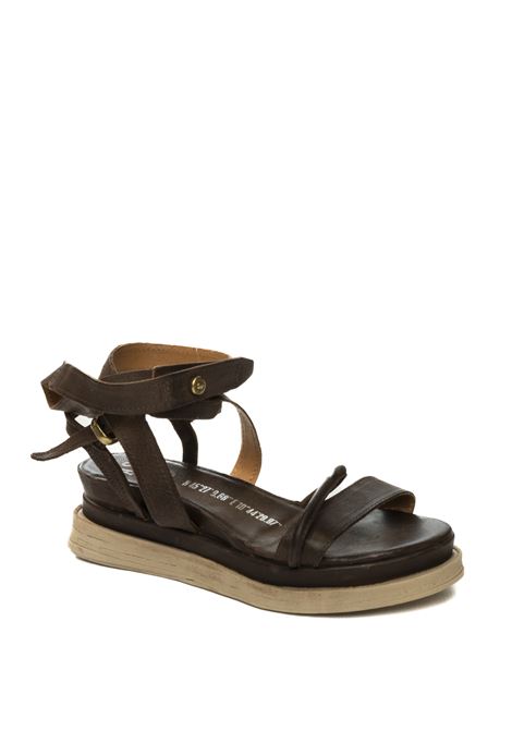 Sandalo pelle marrone AS98 | A15006PELLE-FONDENTE