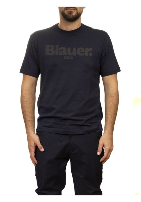 t-shirt bourne blu BLAUER | 02191-BOURNE004547-888