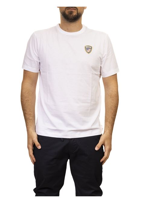 white faxon t-shirt BLAUER | 02194-FAXON004547-100