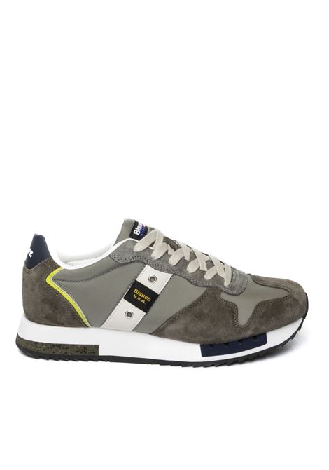 Sneaker queens militare BLAUER | QUEENS01NUBUK-MIL/GRY