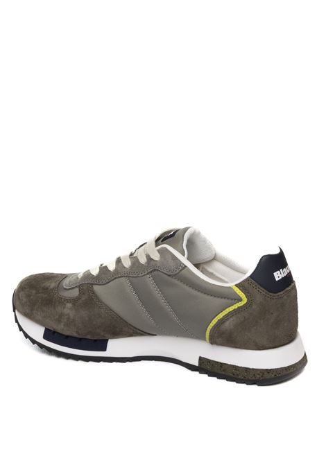Sneaker queens militare BLAUER | QUEENS01NUBUK-MIL/GRY