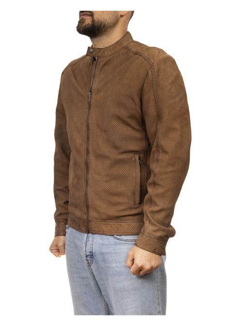 giubbino in pelle marrone CENSURED | JMTRAPPSHP5-189
