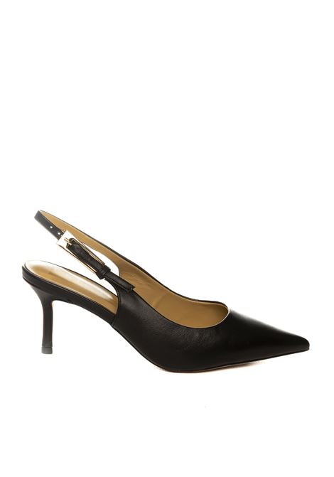 Black leather slingback CHICONIC | 235VIT-NERO