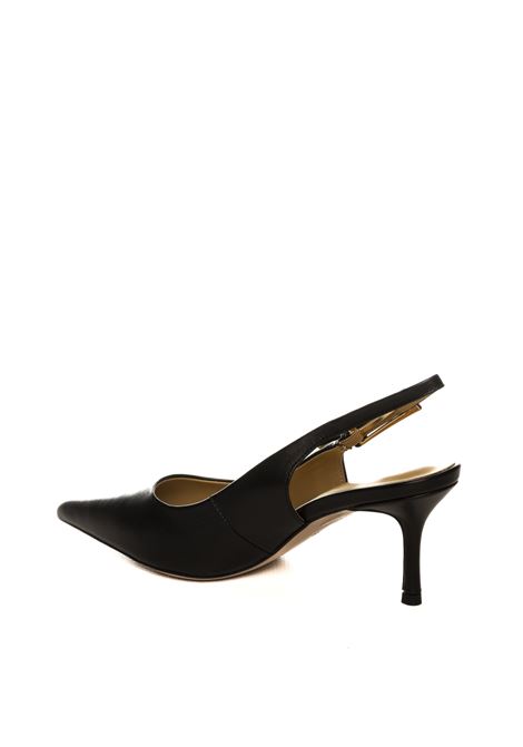 Black leather slingback CHICONIC | 235VIT-NERO