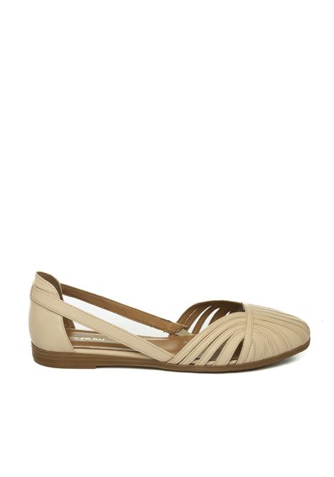 Ballerina pelle vaniglia FRAU | 03P4FEATHER-VANILLA