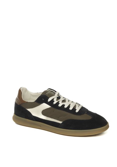Sneaker camoscio blu/fango FRAU | 22D1VEL/NYL-BLU/FANGO