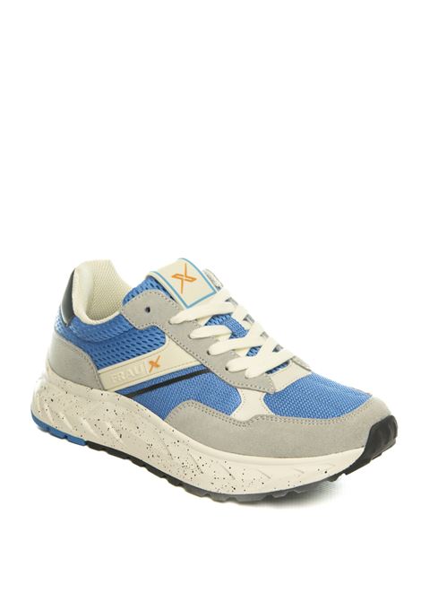 Sneaker Cross Hybrid beige/blu FRAU | X003SUE/MESH-GR/SKY