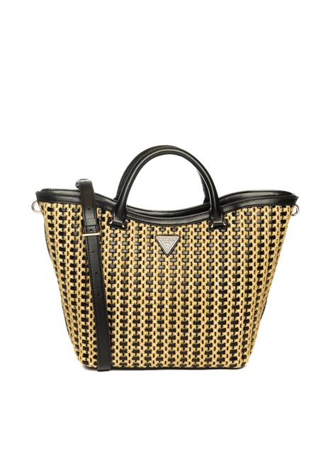 borsa a mano atalia beige/nera GUESS | HWWG9647220ATALIA-NTB
