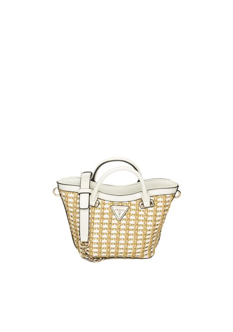 borsa a mano atalia beige/bianco GUESS | HWWG9647750ATALIA-NTW