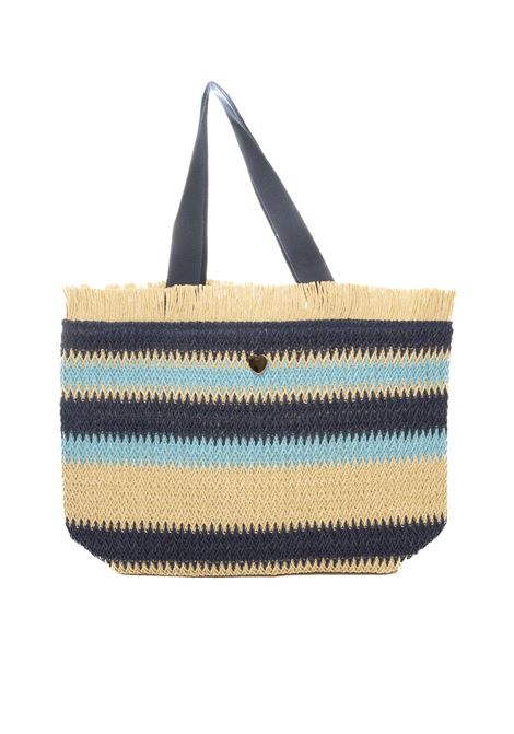Shopping raffia blue HATYOU | BP0300PAGLIA-BLUE
