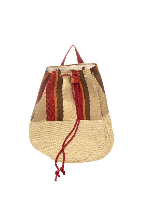 zaino tessuto bordeaux HATYOU | BP0336PAGLIA/TESS-BORDO