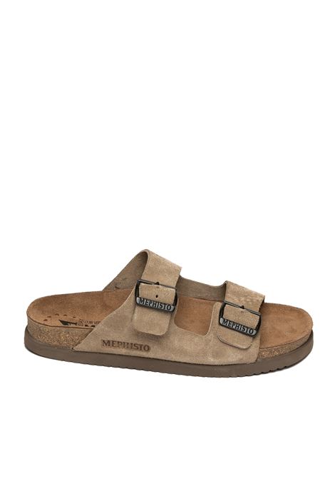 Grey velvet sandal MEPHISTO | NERIOSANDVEL-62860