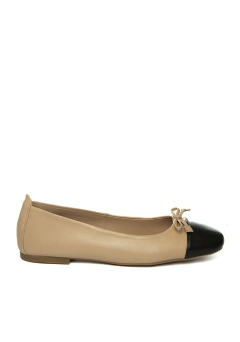 Ballerina pelle nude/nero UNISA | BELLEPELLE-SKIN/BLK