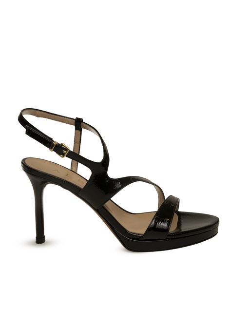 Black naplak sandal ALBANO | 5509NAPLAK-NERO