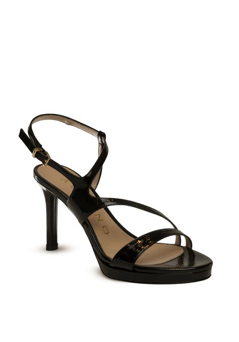 Black naplak sandal ALBANO | 5509NAPLAK-NERO