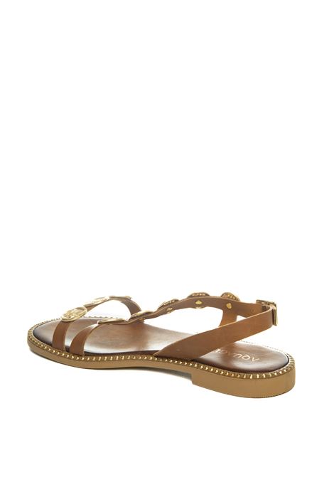 Sandalo malva cuoio AQUACLARA | MALVAVIT-CUOIO