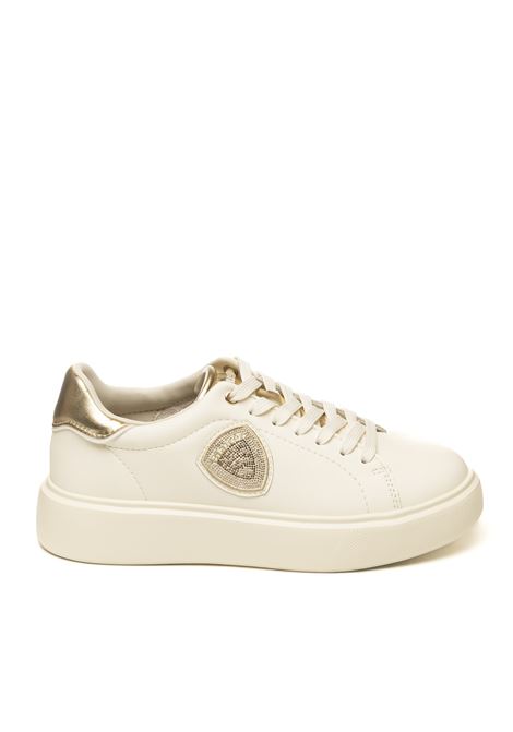 White/gold venus sneaker BLAUER | VENUS01PELLE-CRE/PLAT