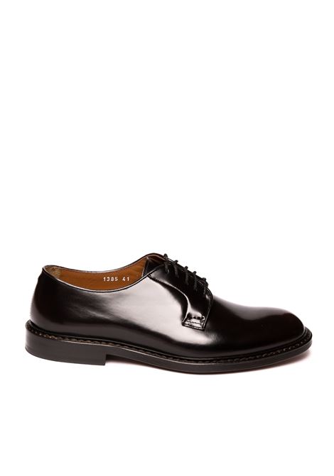 Dark brown brushed derby lace-up DOUCAL'S | 1385HORSE-EBANO