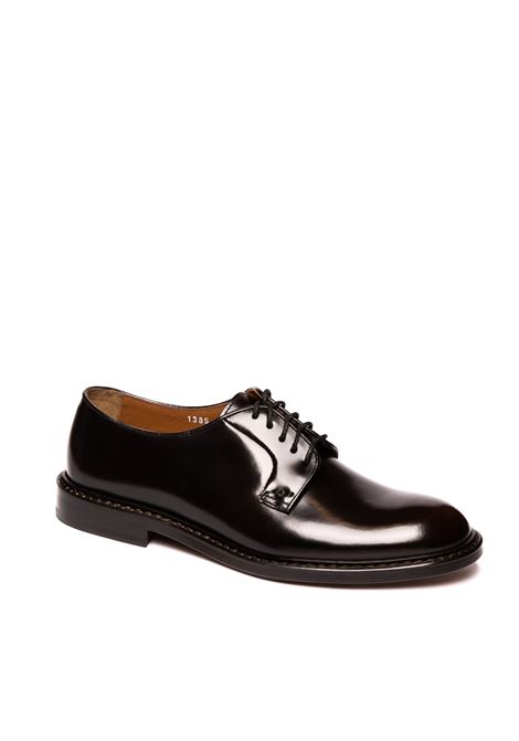 Dark brown brushed derby lace-up DOUCAL'S | 1385HORSE-EBANO