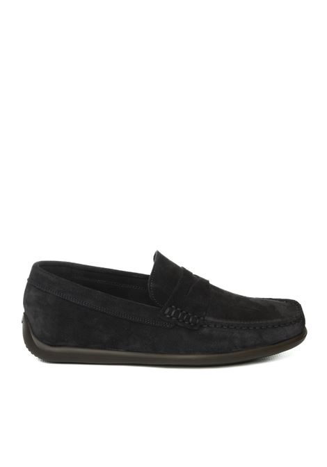 Blue suede loafer FRAU | 14B2CASTORO-BLU