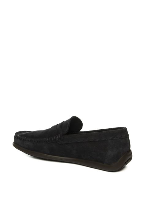 Blue suede loafer FRAU | 14B2CASTORO-BLU