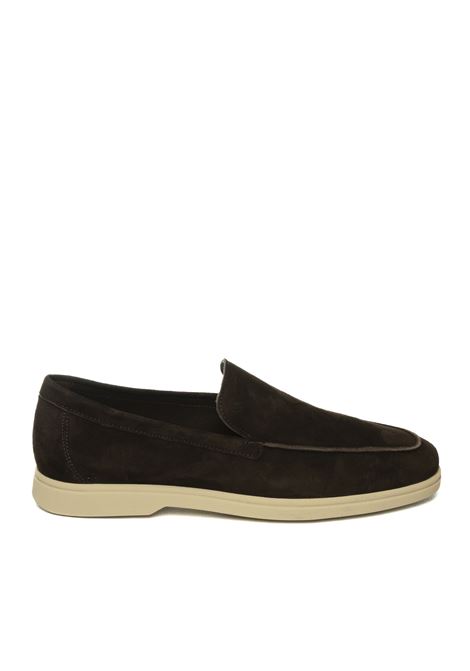 Dark brown suede loafer FRAU | 32B0DAINO-CACAO