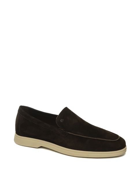 Dark brown suede loafer FRAU | 32B0DAINO-CACAO