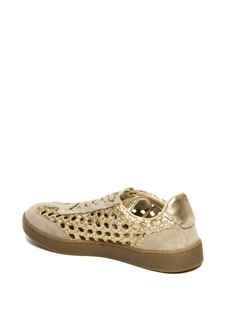 Gold woven ijebu sneaker GIOSEPPO | 78649IJEBU-ORO