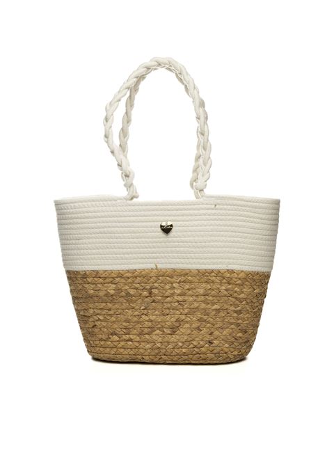 white/natural shoulder bag HATYOU | BP0303TESSUTO-BIANCO