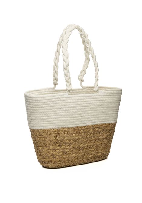 white/natural shoulder bag HATYOU | BP0303TESSUTO-BIANCO