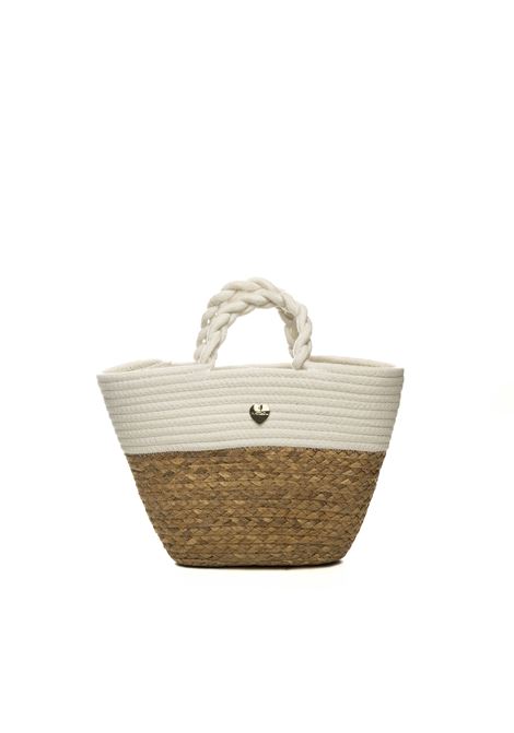 white/natural handbag HATYOU | BP0304TESSUTO-BIANCO