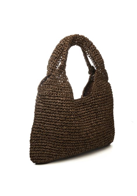 brown paper shoulder bag HATYOU | BP0353CARTA-MARRONE