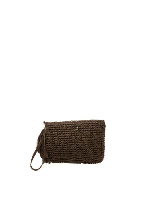 brown paper clutch bag HATYOU | BP0355CARTA-MARRONE