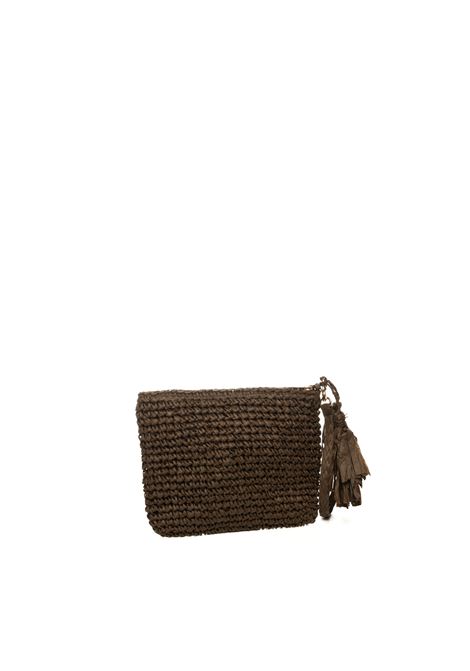 brown paper clutch bag HATYOU | BP0355CARTA-MARRONE