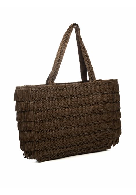 brown paper shoulder bag HATYOU | BP0364CARTA-MARRONE