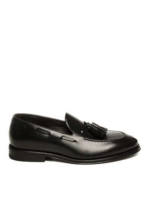 black leather loafer HENDERSON | 72407CALF-NERO