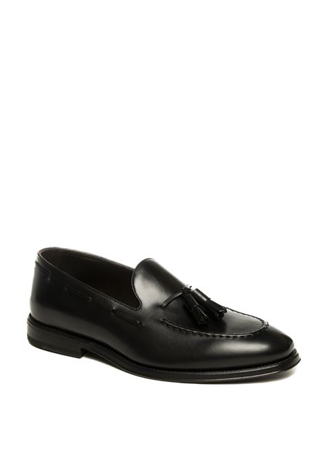 black leather loafer HENDERSON | 72407CALF-NERO