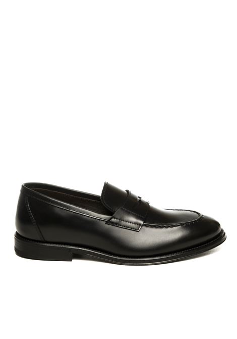 black leather loafer HENDERSON | 74406CALF-NERO